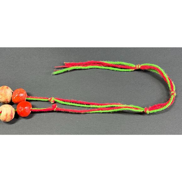 Vintage Ethnic Handmade Clay Bead Necklace with Parrot Pendant - Picture 8 of 8